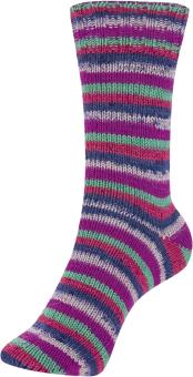 Sockina Color - Classic Stripes - 4fach 340 Fuchsia